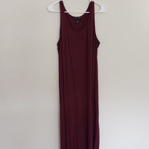 H&M Basic Long, Sleeveless, Wine, Maxi Dress